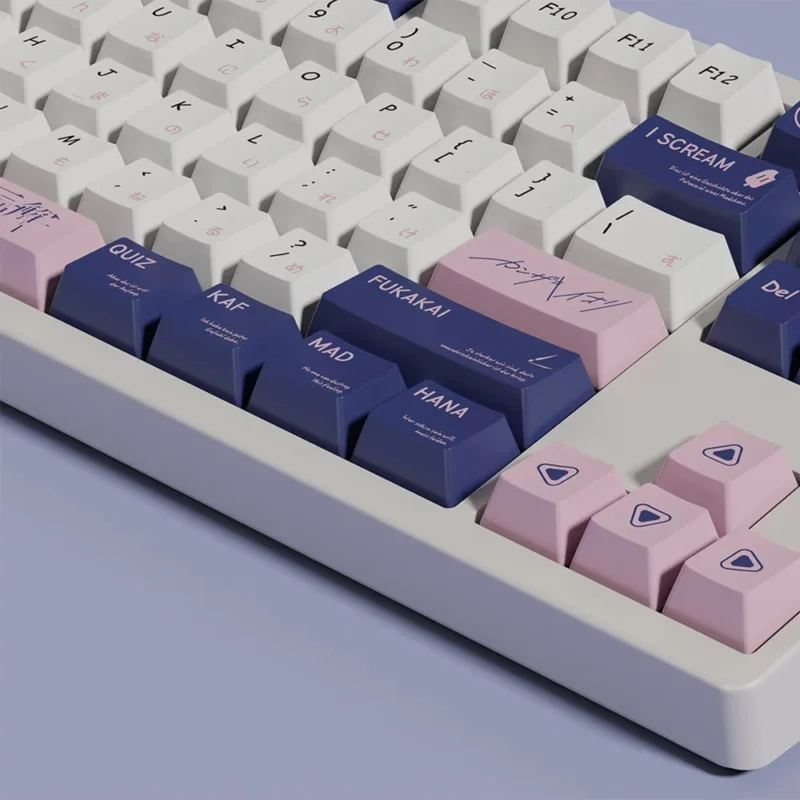 KAF Keycaps Set Youtuber Japanese Blue Pink Cherry PBT - Image 5