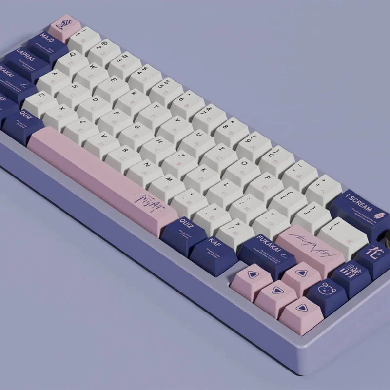 KAF Keycaps Set Youtuber Japanese Blue Pink Cherry PBT - Image 6