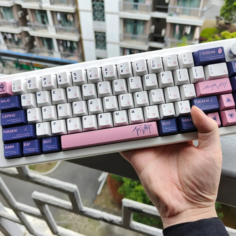 KAF Keycaps Set Youtuber Japanese Blue Pink Cherry PBT - Image 7