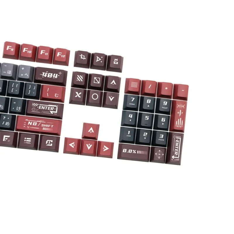 Mecha Era Mobile Suit Gundam Keycaps Set Japanese Black PBT - Image 3