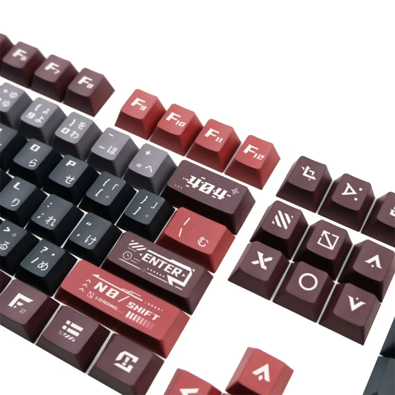 Mecha Era Mobile Suit Gundam Keycaps Set Japanese Black PBT - Image 4