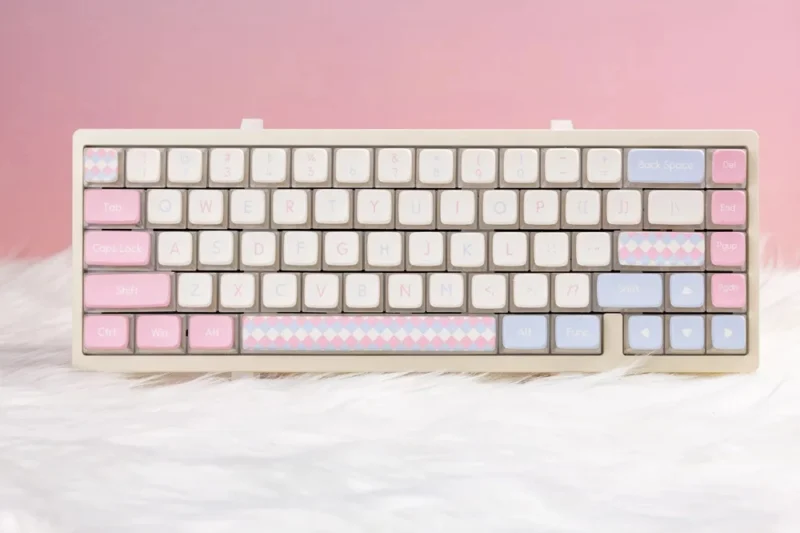 Cute Amusement Park Keycaps Set Sidelit Pink Blue Kawaii PBT - Image 6