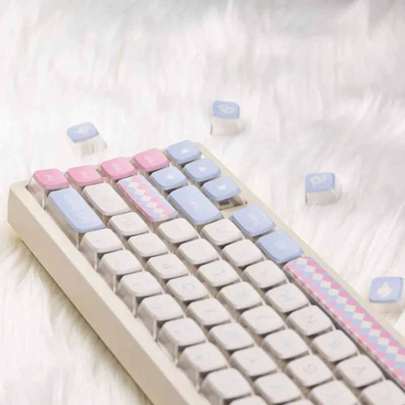 Cute Amusement Park Keycaps Set Sidelit Pink Blue Kawaii PBT - Image 7