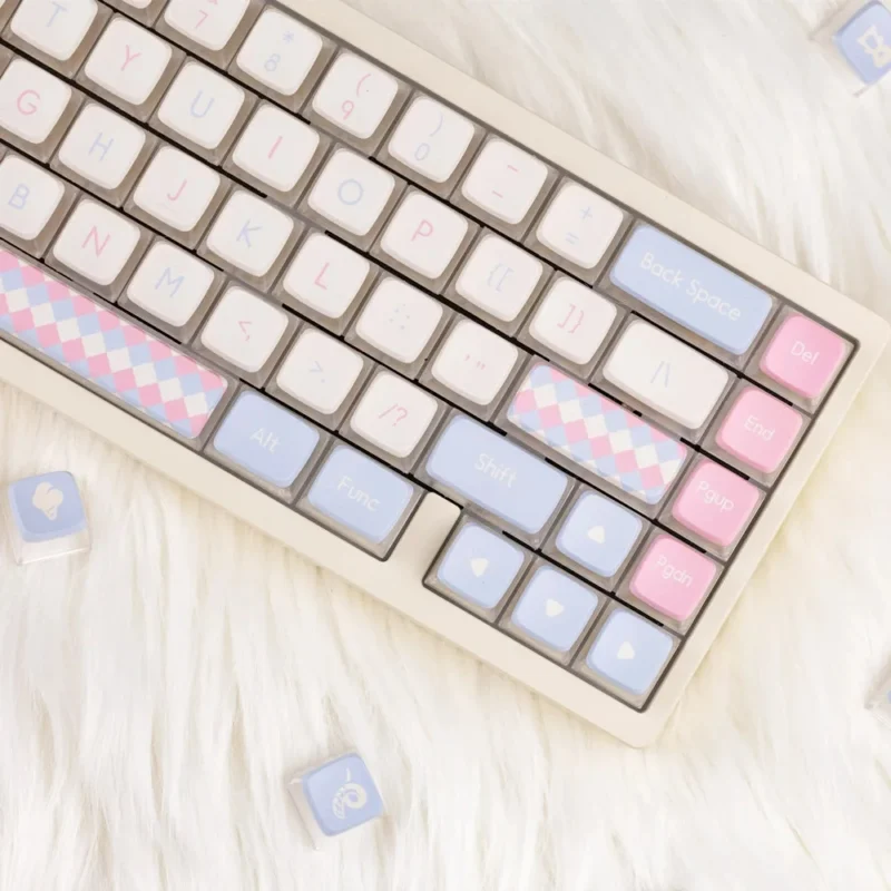 Cute Amusement Park Keycaps Set Sidelit Pink Blue Kawaii PBT - Image 8