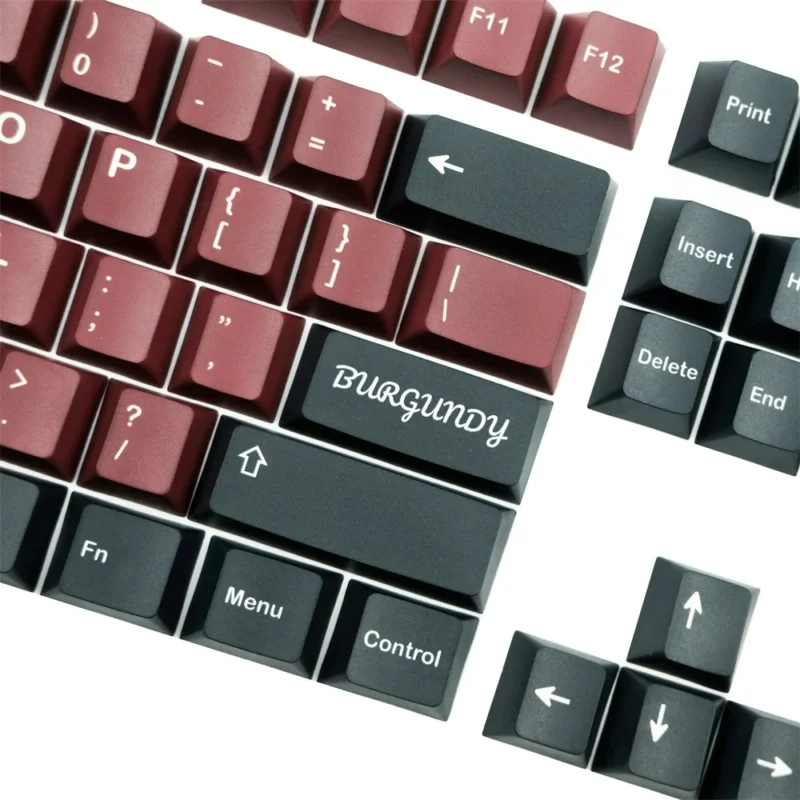 GMK Burgundy Clone Keycaps Set Black Red Cherry PBT - Image 4