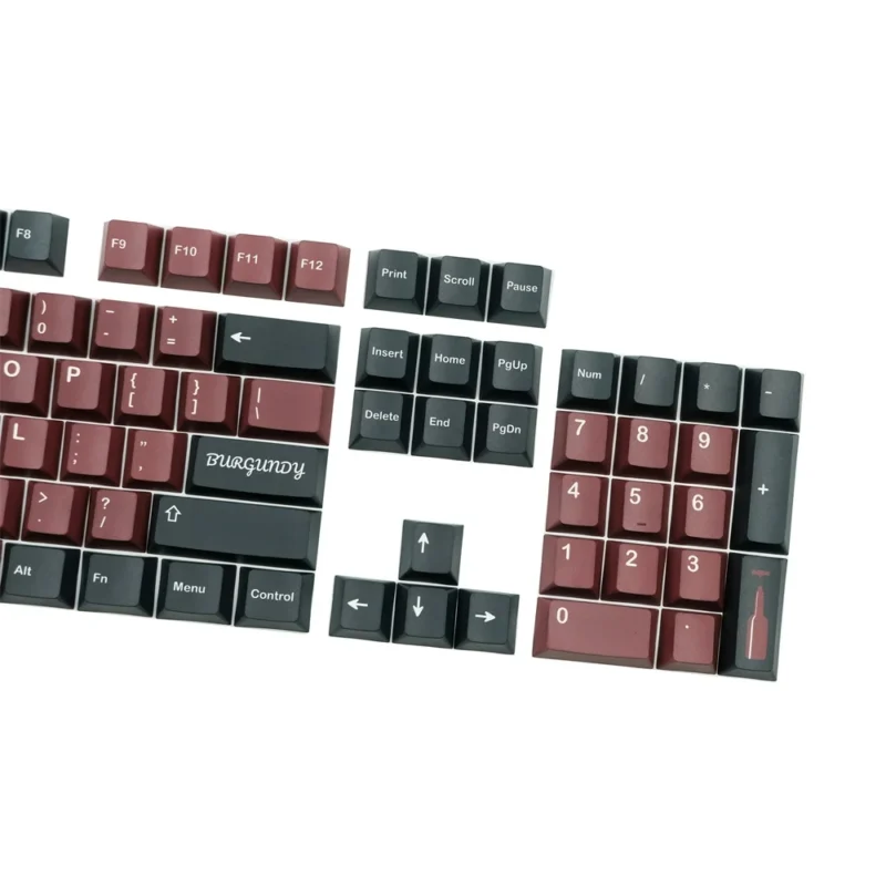 GMK Burgundy Clone Keycaps Set Black Red Cherry PBT - Image 5