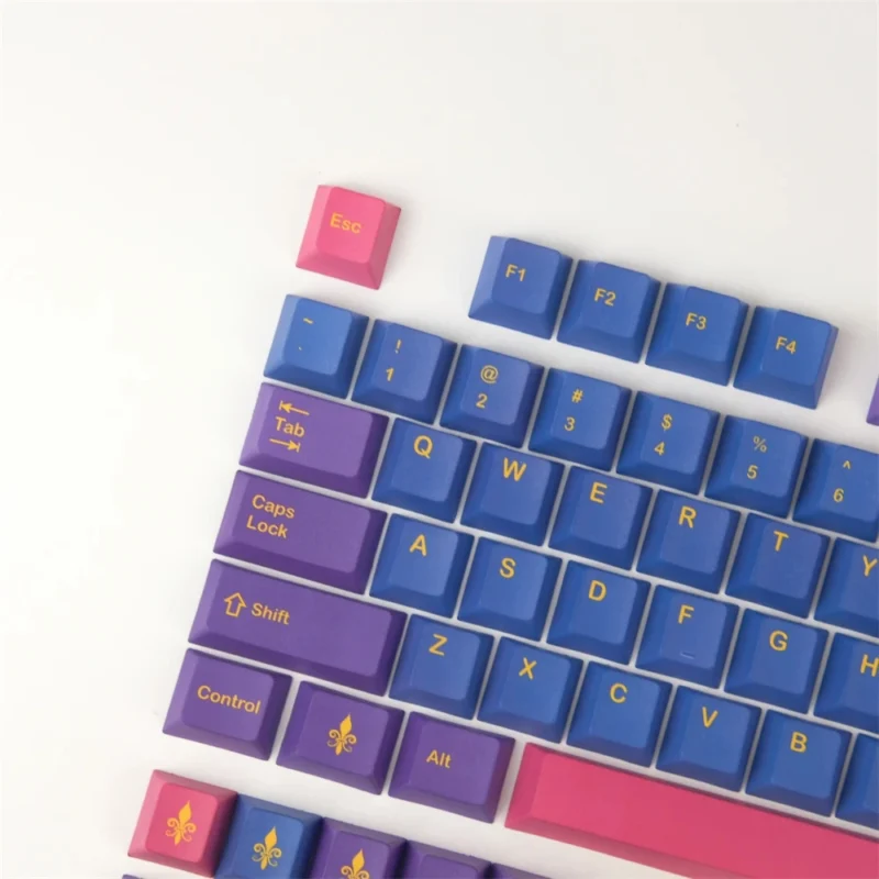 GMK Litchi Clone Keycaps Set Blue Purple Yellow Cherry PBT