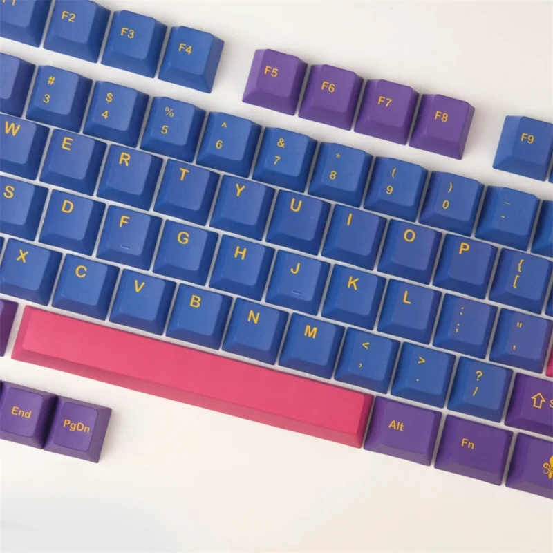 GMK Litchi Clone Keycaps Set Blue Purple Yellow Cherry PBT - Image 3