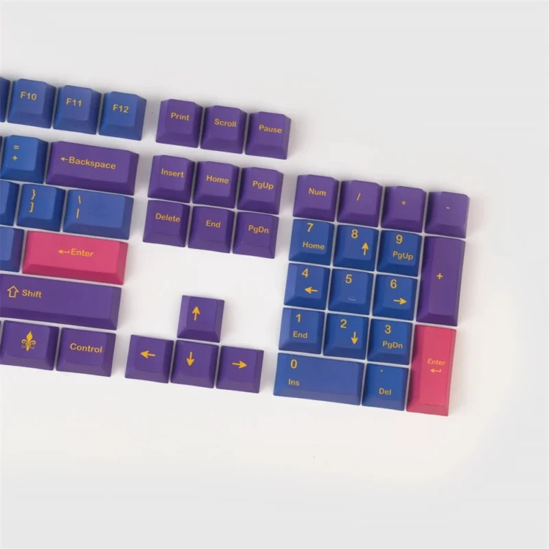 GMK Litchi Clone Keycaps Set Blue Purple Yellow Cherry PBT - Image 4