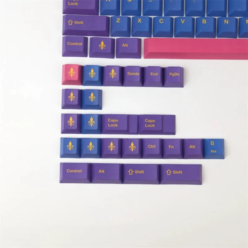 GMK Litchi Clone Keycaps Set Blue Purple Yellow Cherry PBT - Image 5