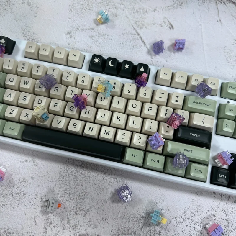 GMK Matcha Boo Clone Keycaps Set Green White ABS Doubleshot - Image 2