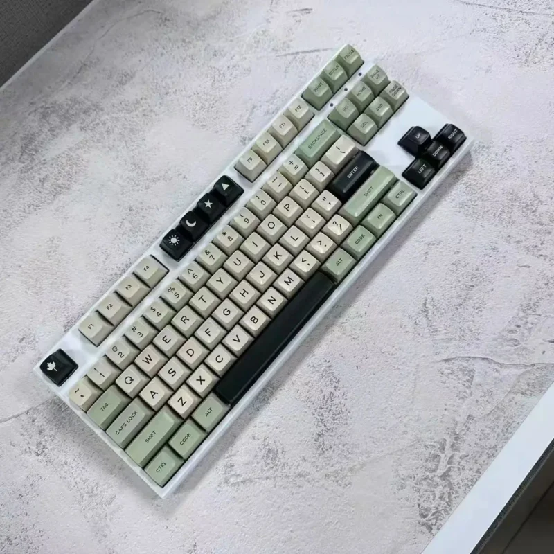 GMK Matcha Boo Clone Keycaps Set Green White ABS Doubleshot - Image 6