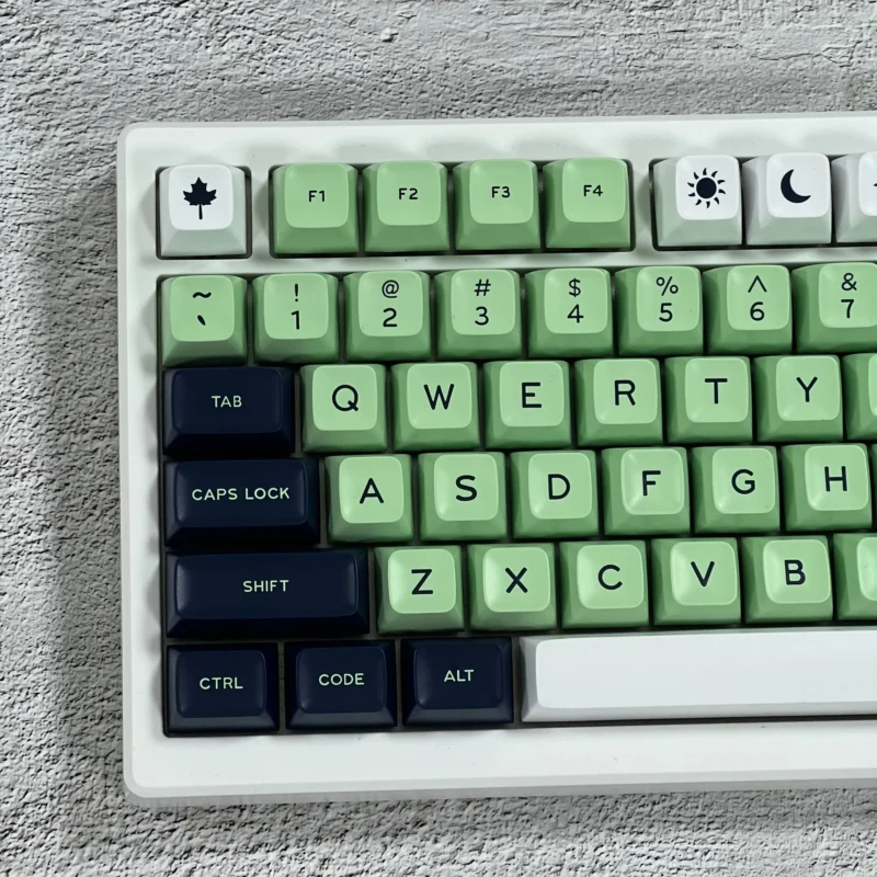 GMK Mint Clone Keycaps Set Green Blue SA Double Shot ABS