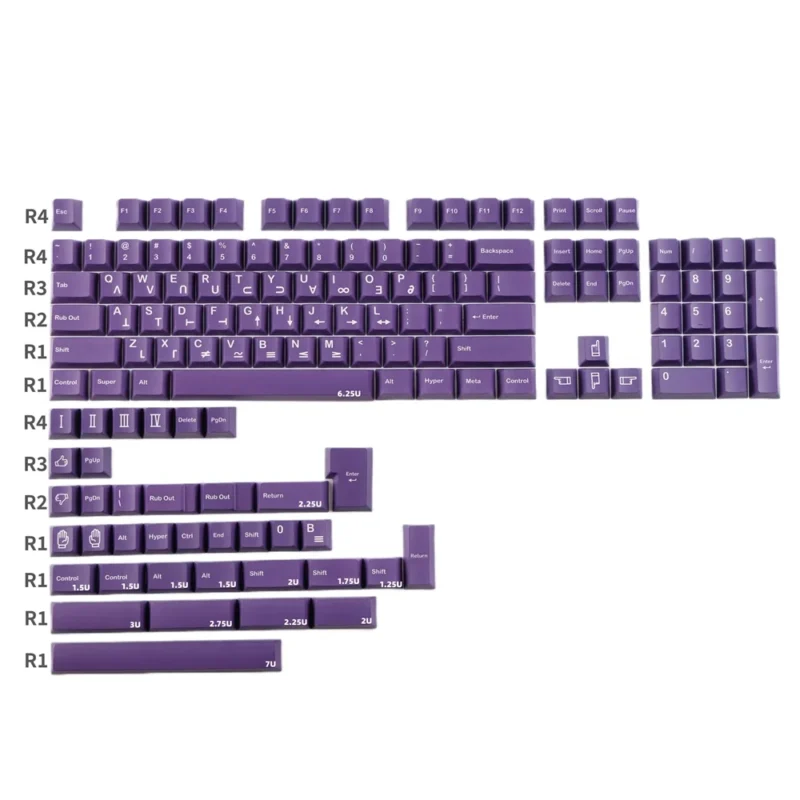 GMK Royal Cadet Clone Keycaps Set Purple Maths Cherry PBT - Image 3