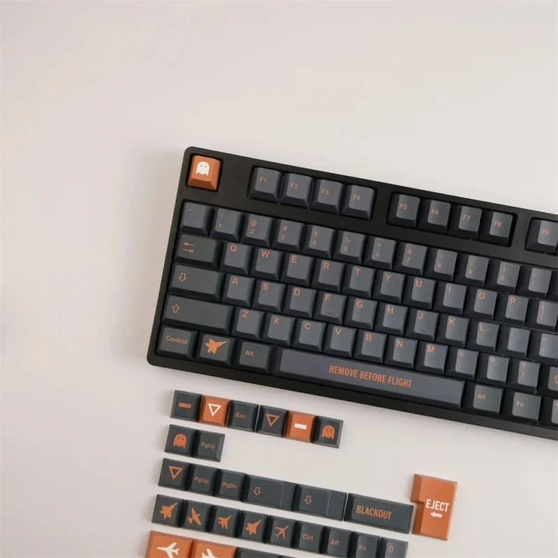 GMK Stealth Clone Keycaps Set Plane Black Brown Cherry PBT