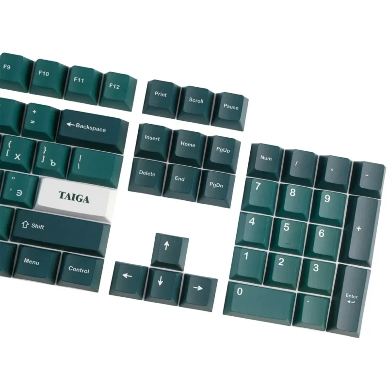 GMK Taiga Clone Keycaps Set Russian Green White Cherry PBT - Image 6