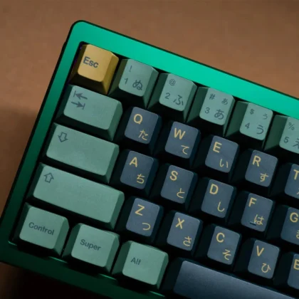 Libra Zodiac Keycaps Set Green Yellow Cherry PBT