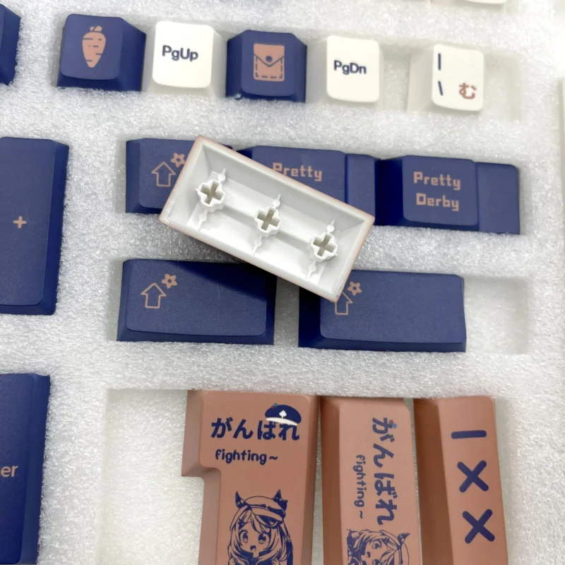 Matikane Uma Musume Keycaps Set Pretty Derby Blue Brown PBT - Image 7