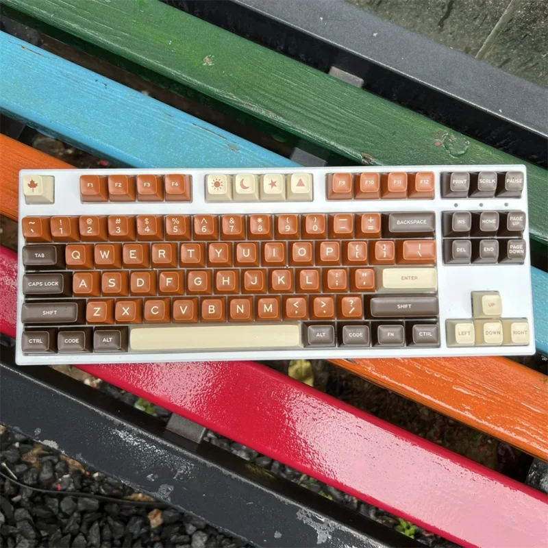 Rich Coffee Keycaps Set Brown Beige SA Double shot ABS - Image 3